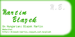 martin blazek business card